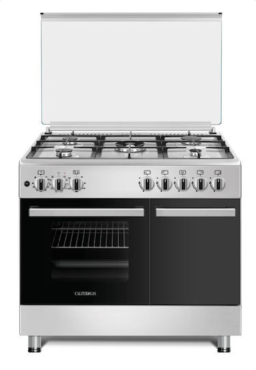 Calfer Gas Aragaz 64lt cu Plite pe Gaz Lichefiat L90cm. Inox