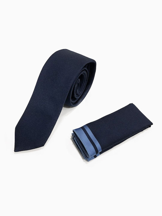 Tresor Σετ Ανδρικής Γραβάτας Dark Blue 4