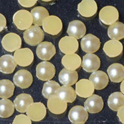 Magnetic Nail Design Round Perle pentru Unghii în Culoarea Galben 100buc