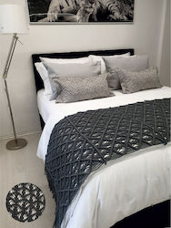 Bett-Läufer Hotel Einzeln L160xW60cm. Gray Bett-Läufer Hotel Einzeln L160xW60cm. Gray