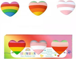 Moses erasers Hearts Set 3 pcs M26888