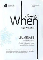 Simply When Snow Song Illuminate Sheet Mask Aufhellende Gesichtsmaske 23ml
