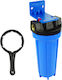 QWaterFilters QUCF-10" Συσκευή Φίλτρου Νερού Μονή Κάτω Πάγκου Διατομής ½" QUCF-10"