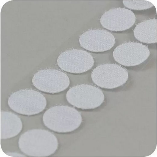 Runder Klettverschluss 16mm Weiß On&off 8St