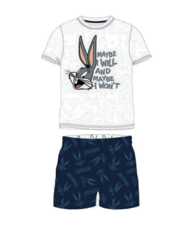 Looney Tunes Детска пижама Лятна White/blue