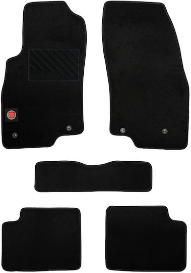 Autopataki Set of Front and Rear Mats 4pcs for Fiat Grande Punto 2005-2018 Black