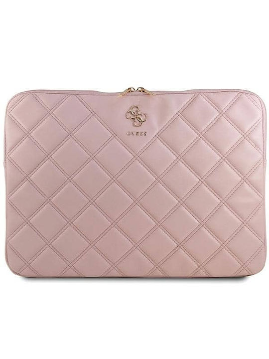 Guess Quilted 4G Θήκη για Laptop 16" σε Ροζ χρώμα