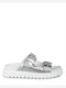 Mood Met Metallic Leather Women's Flat Sandals Silver