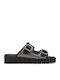 Women's Flat Sandals in Black Color