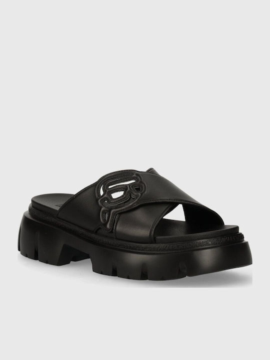 Karl Lagerfeld Leder Flache Sandalen für Damen ...