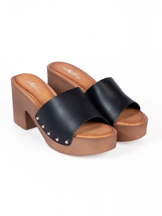 Open Clogs Strap Black