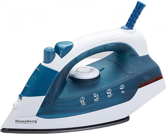 Hausberg Steam Iron 2000W with Ceramic Plate and Continuous Steam Supply 10g/min