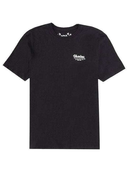 Hurley T-shirt Bărbătesc cu Mânecă Scurtă Black