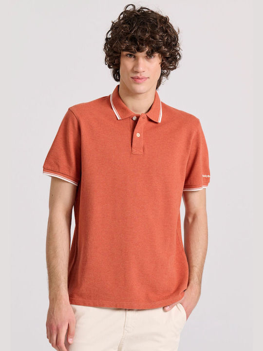 Funky Buddha Men's Blouse Polo Orange