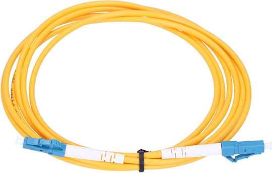 Extralink Optical Fiber Cable LC/UPC-LC/UPC 2m Yellow