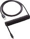Cablemod Spiral USB 2.0 Cable USB-C male - USB-A Μαύρο 1.5m CM-CKCA-CK-KK150KK-R
