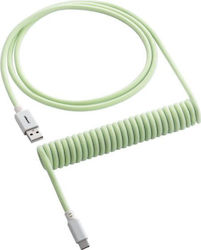 Cablemod Spiral USB 2.0 Cable USB-C male - USB-C / USB-A Πράσινο 1.5m (CM-CKCA-CW-LGW150LGW-R)