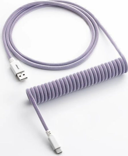 Cablemod Спирален USB 2.0 Кабел USB-C Мъжки - USB-C / USB-A Бял 1.5м CM-CKCA-CW-PW150PW-R