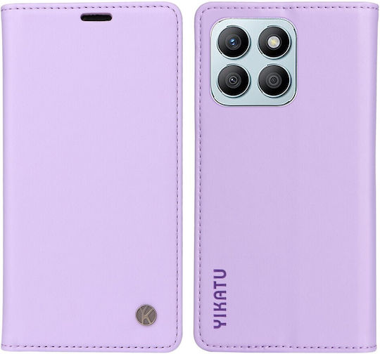 Honor Folio Series Buchen Sie Synthetisches Leder / Silikon / Kunststoff Lila (Honor X8b)