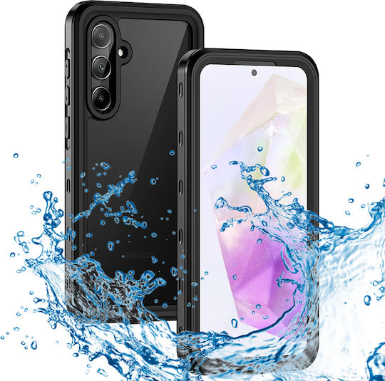Shellbox 360 Vollschutz Silikon / Kunststoff Wasserdicht Schwarz (Galaxy A35)
