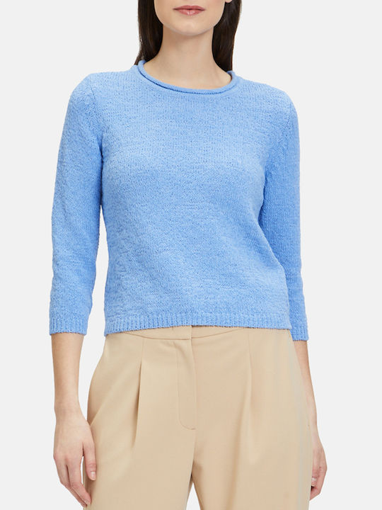 Betty Barclay Damen Pullover Baumwolle mit 3/4 Ärmel LightBlue