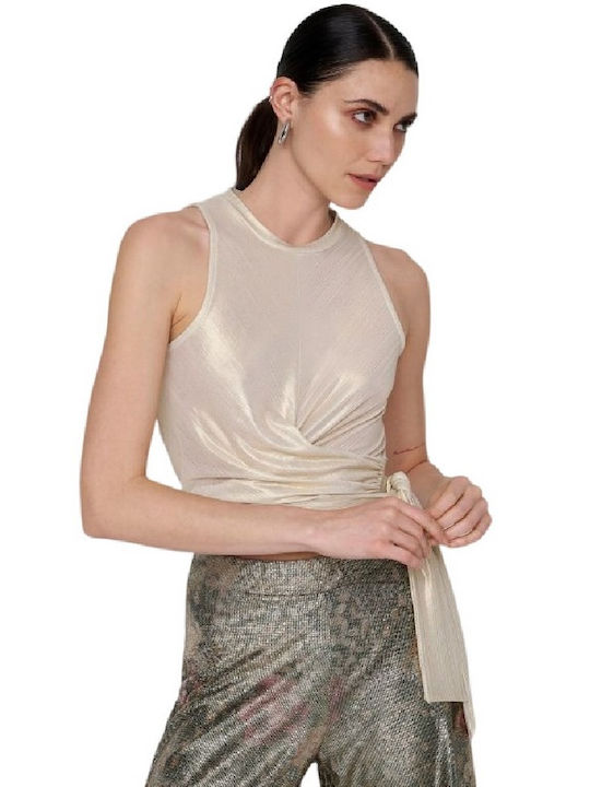 Ale Sleeveless Iridescent Look Top 81631277 Women's Gold