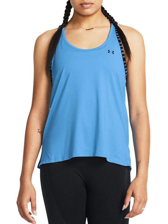 Under Armour Knockout Damen Sportliche Bluse Ärmellos Blau