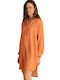 Noidinotte Summer Shirt Dress Dress Orange