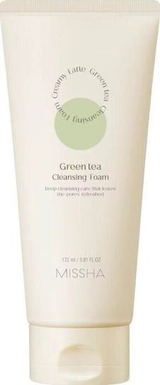 Missha Creamy Latte Cleansing Foam Green Tea Creamy Facial Cleansing Foam 172ml