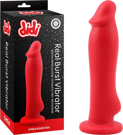 Echter Burst Vibrator 8 Vibrationsmodi Flüssiges Silikon USB Rot