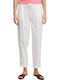 Women's Fabric Trousers White