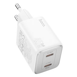 Hoco Φορτιστής Χωρίς Καλώδιο GaN με 2 Θύρες USB...