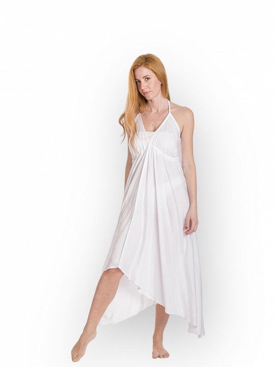 Γυναικειο Φορεμα 3504 Rima Λευκο