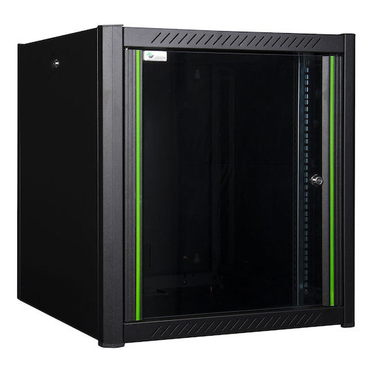 Lanview Wandmontiert Rack-Schrank 12U 60x56x64.5cm Schwarz RWP12U56BL