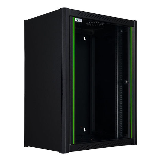 Lanview Wandmontiert Rack-Schrank 16U 60x45x82.3cm Schwarz RWM16U45BL