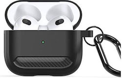 Dux Ducis Case Silicone with Hook in Black color for Apple AirPods 3