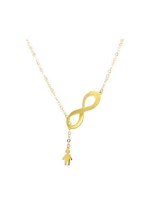 Dio Jewellery Lab Necklace Infinity from Gold Plated Silver