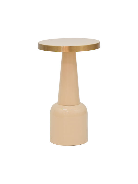 Round Side Table Easyful Cream-gold L36xW36xH58cm