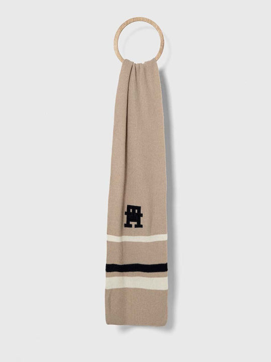 Tommy Hilfiger Men's Wool Scarf Beige