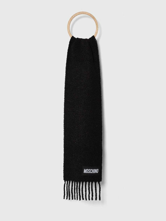 Moschino Men's Wool Scarf Black