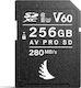 Angelbird SDXC 256GB Clasa 10 U3 V60 cu adaptor