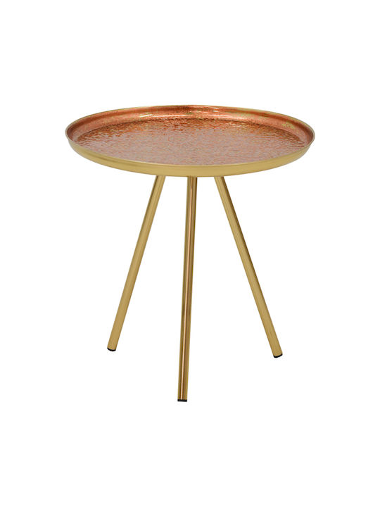 Round Side Table Jacksie Bronze-gold L46xW46xH48cm