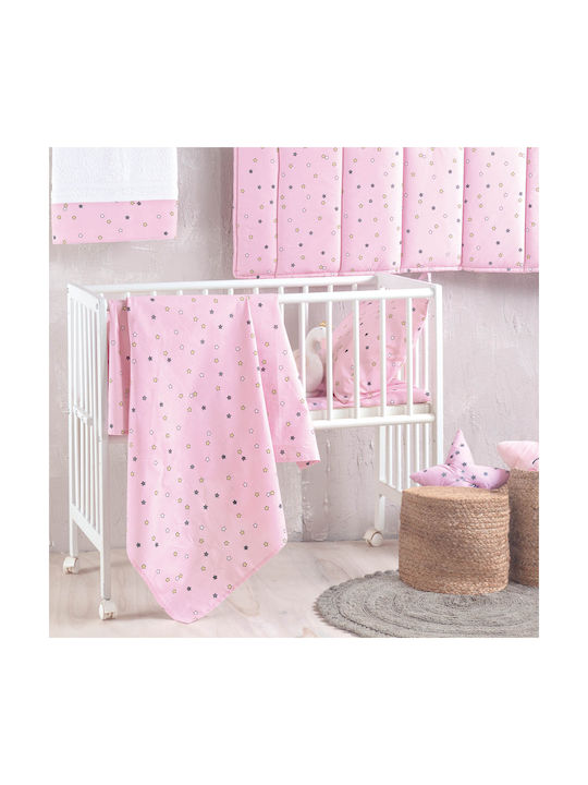 Rythmos Set Baby Bettwäsche Für Krippe Baumwolle Blaze Pink 120x160cm