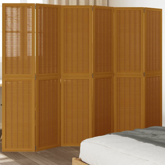 vidaXL Decorativ Paravan Lemn cu 6 Panouri 210x180cm