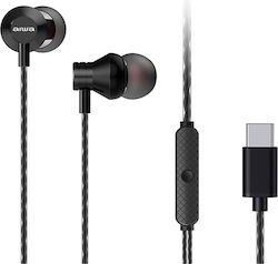 Aiwa Estm-50usb-c În ureche Handsfree cu două căști cu mufă USB-C Negru
