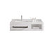 Martin Waschtisch mit Waschbecken L120xB50xH30cm White Snow
