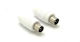 Ștecher Coaxial bărbat/femeie 2buc Alb (G&BL-001719)