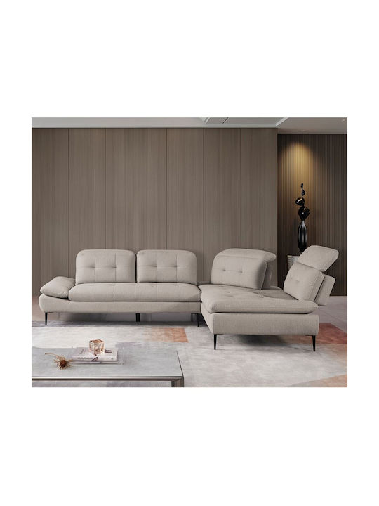 Selby Corner Couch with Left Corner Beige 303x224x106 cm E945,12