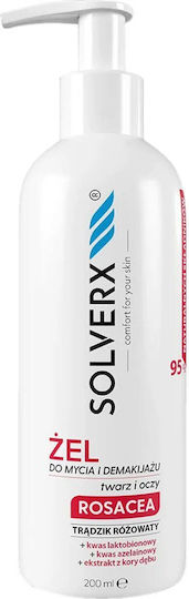Solverx Rosacea Facial Cleansers Makeup Remover for Redness Reduction 200ml