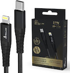 Extralink Braided USB-C to Lightning Cable 27W Black 2m